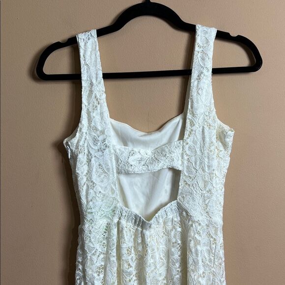 Sam Edelman Women’s Size 2 Ivory Lace Open Back Sleeveless MIDI Dress NWT - Picture 5 of 8